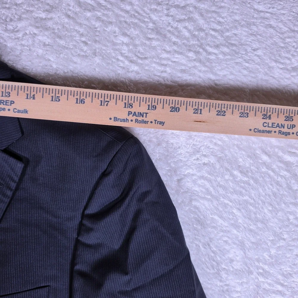 Hugo Boss Pasolini1/Movie1_HM Mens 40R Navy Blue Wool Pinstripe Blazer L/S